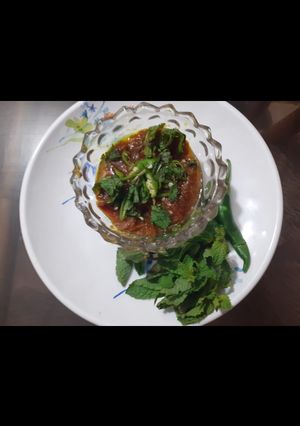 A picture of Tamatar ki chutney.
