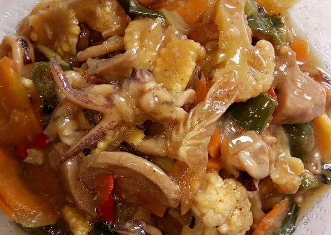 Resep Capcay goreng sea food, Enak Banget