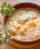 🌱 Chè Chuối Bí Đỏ Bột Báng Cốt Dừa (Vegan)