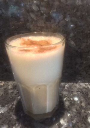 Una foto de Licuado de banana y café muy rico