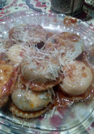 Una foto de Sorrentinos de verdura y queso con harina integral