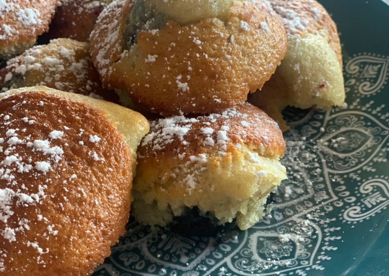 Muffins de arándanos (sugar free, adaptadas para BLW)