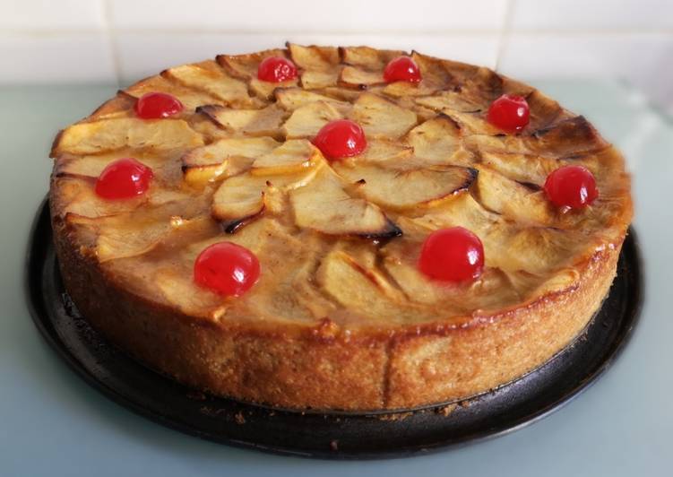 Tarta de manzana y plátano