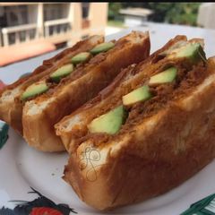 A picture of Pesto With Avocado Sandwich.