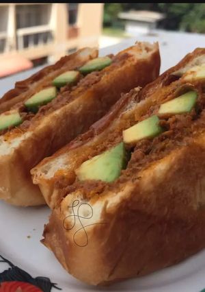 A picture of Pesto With Avocado Sandwich.
