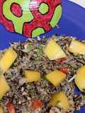 Ensalada de arroz salvaje con mango