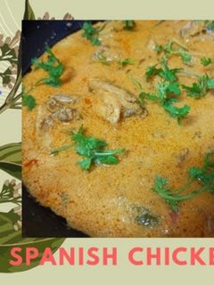 A picture of Spanish chicken curry.