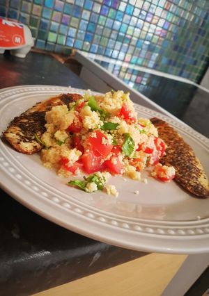 A picture of Sea Bass & Lime Couscous.