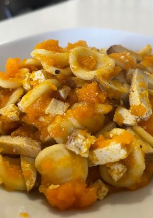 A picture of Orecchiette with Smoked Tofu and Butternut Squash.