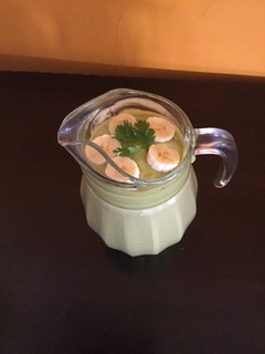 A picture of Banana and avocado smoothie.