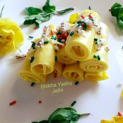 A picture of Mango_Khandvi.