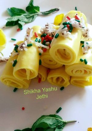 A picture of Mango_Khandvi.