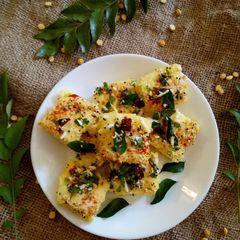 A picture of Besan Dhokla#foodphotographychallenge.