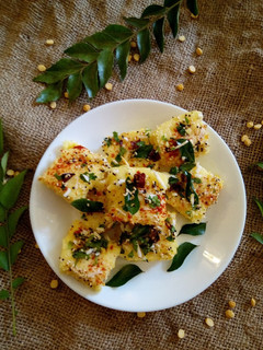 A picture of Besan Dhokla#foodphotographychallenge.