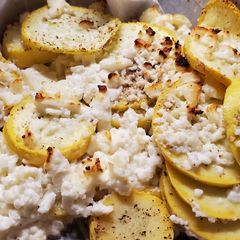 A picture of Squash with Feta Cheese.