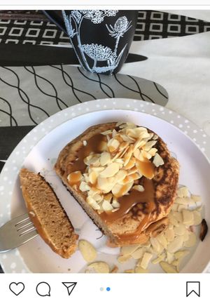 Une photo de Pancakes a la farine de châtaigne