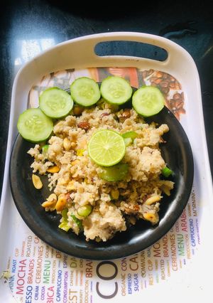 A picture of Samak rice and sweet potato Pulav.