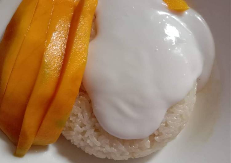 Cara Gampang Membuat Manggo sticky rice Anti Gagal