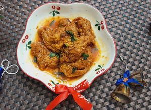 Hình của món Chả cá chiên sốt bơ tỏi.