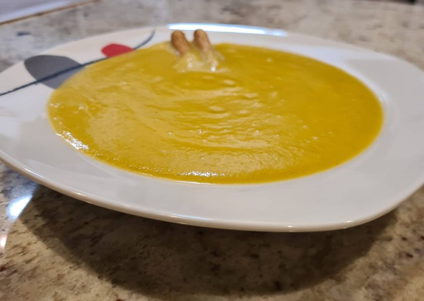 Puré de calabacín, judías verdes, patatas y zanahorias