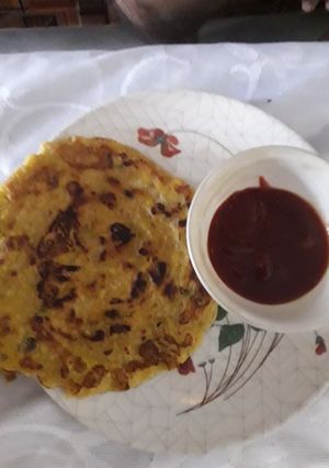 A picture of Besan chilra.