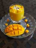 Alphanso Mango shake with vanilla ice cream