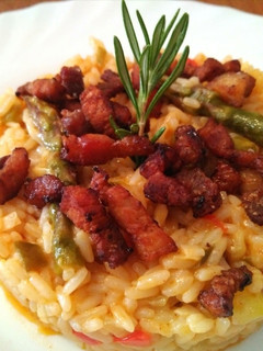 Una foto de Risotto de Panceta al Romero