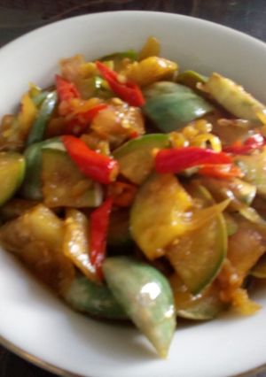 Foto resep Tumis terong hijau