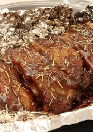 A picture of BBQ豬仔骨 (BBQ Baby Pork Ribs).