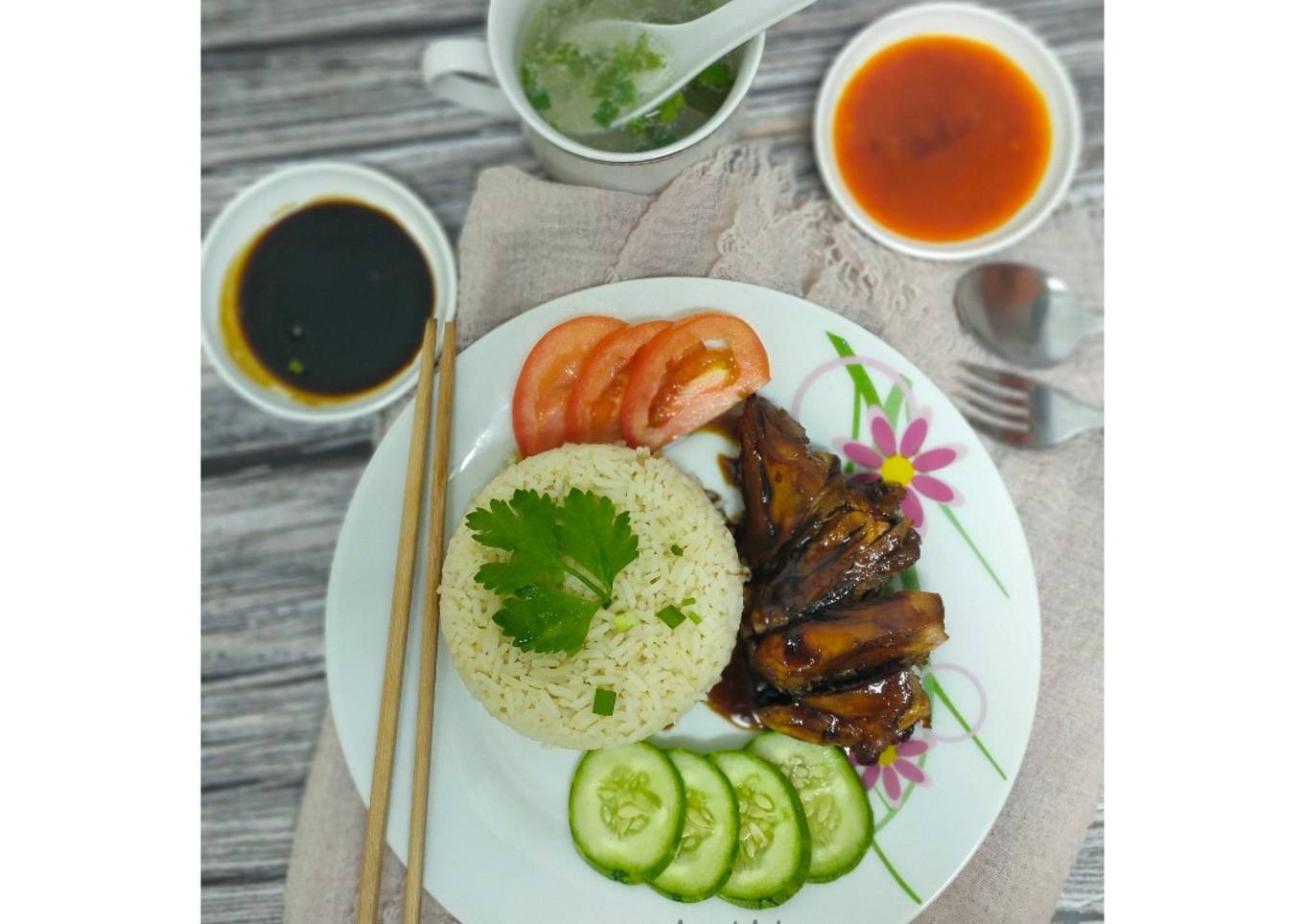 Nasi Panggang dengan Ayam Madu
