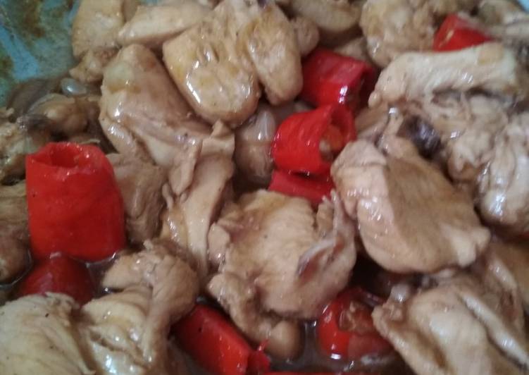 Resep Cah ayam cabe merah yang Menggugah Selera