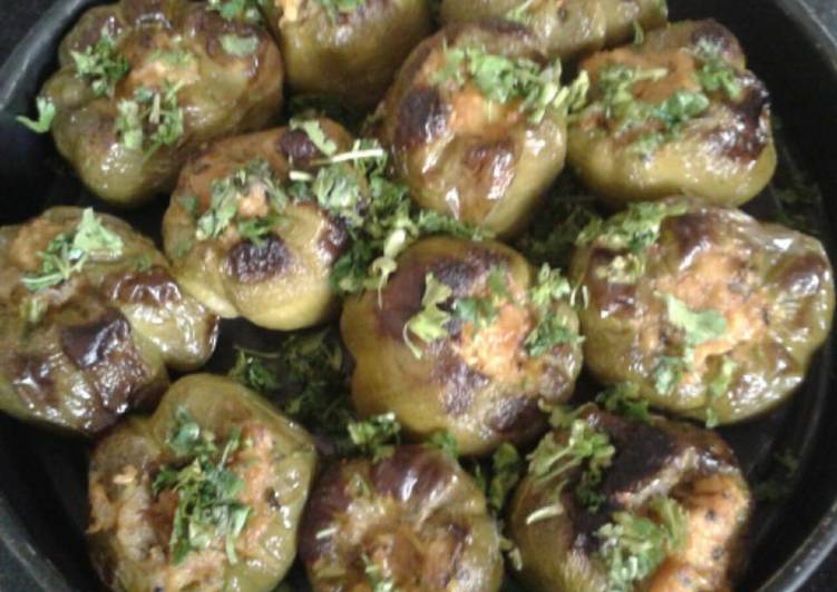 Recipe of Favorite Oven baked stuffed capsicum