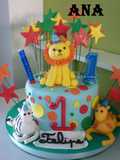 Torta los animalitos cumpleaños de 1 año
