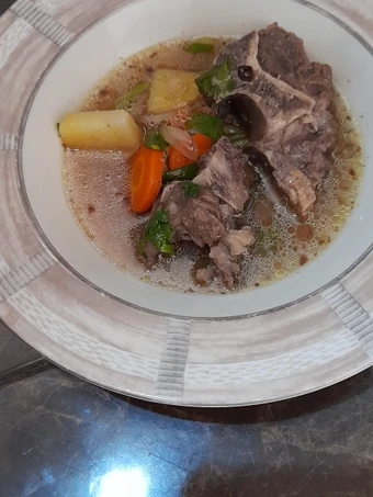 Langkah Gampang Membikin Resep Sop tulang sapi khas wong kito buat yg lg sakit yang Lezat Anti Ribet, Mantap