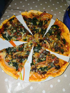 Una foto de Pizza en sartén