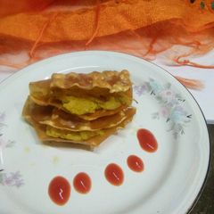 Papaya Papad Toast A picture of Papaya Papad Toast.