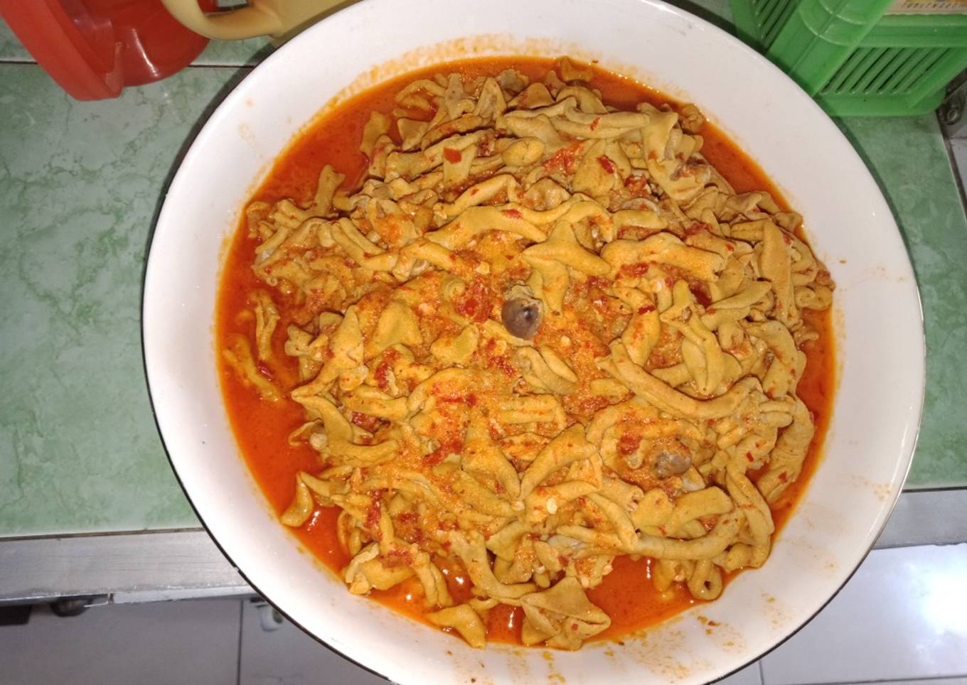 Usus ayam kuah balado