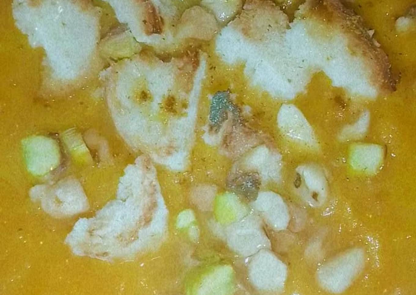 Sopa crema de zapallo y zanahoria apta bebé 6meses