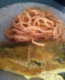 Chiles rellenos de pollo y champiñones