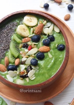 Foto resep Healthy Green Smoothie Bowl (Smoothies Sayur)