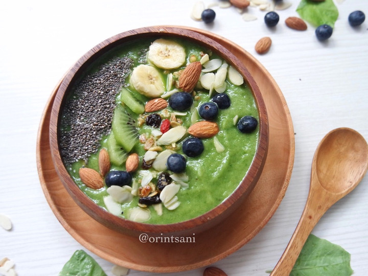 Resep Healthy Green Smoothie Bowl (Smoothies Sayur) Anti Gagal