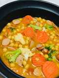 Guiso de Garbanzos con Salchichas y vegetales !🥘