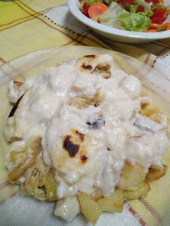 Una foto de Bacalao gratinado con patatas