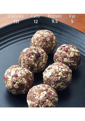 Hình của món Protein balls.