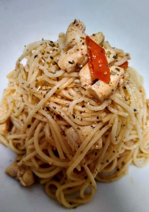 Foto resep Spageti aglio e olio simple