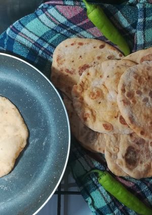 صورة لوصفة خبز عربي بالفلفل الحار ⁦🌶️⁩🥖😍