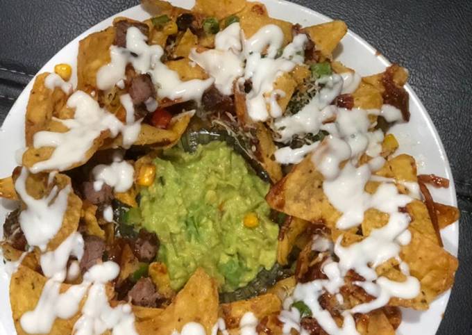 Barbeque Beef nachos