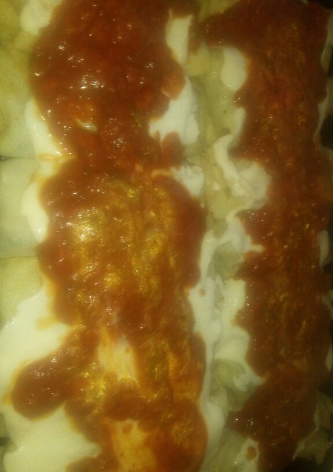 Una foto de Canelones de verdura y carne picada!
