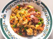 Gambar tumis daging asap sayur
