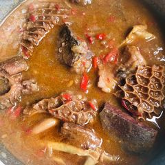 A picture of Offals pepper soup.